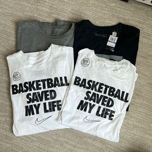 COPY - 4 shirt bundle 3(xl) 1 large of the basketball saved my life